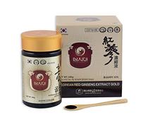 Extracto Gold de Ginseng Rojo Coreano 240 g - 100% raíces de 6 años - Máxima concentración de ginsenósidos: 13 mg/g - Para 8 meses - Cuchara incluida - Calidad coreana certificada