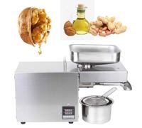 Extractor automático de aceite para el hogar y pequeñas empresas, extractor de aceite orgánico caliente/frío de acero inoxidable, fácil de usar y limpiar