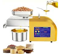 Extractor de Aceite de Oliva - Prensa de Aceite DoméStica de a ro Inoxidable - Oliva, Hueso, Sésamo, Cacahuete, Máquina de Extracción Caliente y Fría - Tornillo Prensa Doméstica