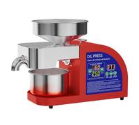 Extractor de aceite de prensado en frío de acero inoxidable 304, control de temperatura LCD ajustable para cacahuetes, nueces y semillas de girasol, prensa de alto rendimiento para frutos secos y se