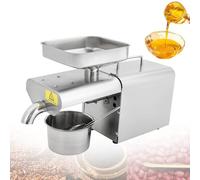 Extractor de aceite eléctrico automático, procesa hasta 3,5 kg/h, expulsor de prensa en frío y caliente de acero inoxidable, prensado 24 horas, ideal for cacahuete, canola y sésamo.