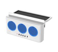 Extractor de aire con energía solar para automóvil - Enfriador de radiador portátil ABS | Ventilador de ventana de coche con 3 salidas de aire | Enfriador de ventilación para ventana automotriz