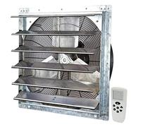 Extractor de aire con persiana velocidad variable 24" termostato y control remoto inalámbrico. Potente ventilador for ático. Clima doméstico