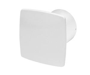 Extractor de aire silencioso para baño de 100 mm con interruptor de cremallera y panel frontal blanco KWS100W + PNB
