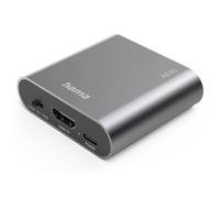 Extractor de audio Hama HDMI a 3.5 mm Plata