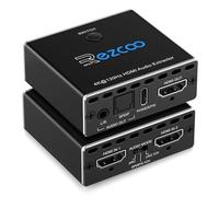 Extractor de audio HDMI 2.1 4K 120Hz VRR ALLM HDCP2.3 HDR10 ARC Interruptor extractor de audio 2 en 1 salida convertidor de audio SPDIF óptico StereoAudio Breakout Dolby Digital EDID para PS5 Xbox