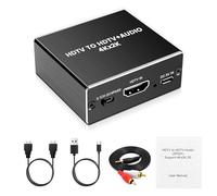 Extractor de audio HDMI 4K 30Hz HDMI 2.0 Splitter Audio Adaptador con SPDIF óptico 5.1CH y estéreo de 3,5 mm - Extractor H-DMI con gestión EDID, HDR, Dolby Vision, HDCP 2.2, para PS5/TV/PC