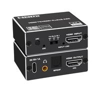 Extractor de audio HDMI ARC, adaptador HDMI ARC 4K a 60Hz a óptico/SPDIF/adaptador de audio AUX de 3,5 mm, convertidor divisor compatible con LPCM 5.1/DTS/DSD para portátil/TV Box/DVD/PS5/barra de