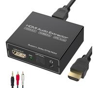 Extractor de audio HDMI ARC Salida HDMI con función de canal de retorno de audio ARC SPDIF TOSLINK óptico y convertidor de audio estéreo de 3,5 mm