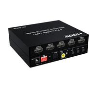 Extractor de audio HDMI eARC, 2/4 puertos bidireccional HDMI eARC Audio Extractor 4K 60Hz HDMI Toslink SPDIF COAXIAL 5.1CH Switch Audio HDMI & convertidor Splitter (4 puertos HDMI)