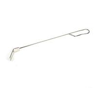 Extractor de cenizas de acero inoxidable, herramienta de limpieza de parrilla de 18 pulgadas con gancho para Kamado Joe Classic I/II/III y pequeña/media/grande, rascador de óxido resistente para