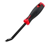 Extractor de clavos para carpintería para mantenimiento de neumáticos, barra de palanca de acero al cromo vanadio de 200 mm con punta en forma de V y mango ergonómico de goma, rojo/negro