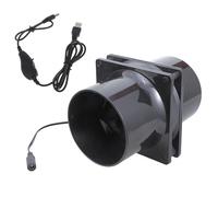 Extractor de conductos de filtro de escape soplador de 12 cm, base interior, controlador de velocidad ajustable en línea del ventilador