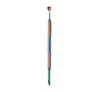 Extractor de cutículas de acero inoxidable, limpiador de uñas de doble extremo, práctico removedor de uñas para manicura, removedor de uñas de doble cabeza