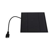 Extractor de Energía USB con Panel Solar para el Hogar, Oficina, Exterior, Silicio Monocristalino, Peso Ligero de 5 W