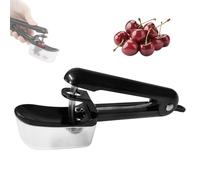 Extractor de huesos de cereza manual con recipiente recogedor, removedor de cerezas y frutas, fácil de limpiar, ideal para cocina, camping y viajes