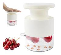 Extractor de huesos de cereza, multifuncional para cocina, deshuesador de cerezas, deshuesador de cerezas con recipiente recolector de huesos, extractor de huesos manual para mermelada y preparación