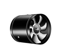 Extractor De Humo 100Mm, Ventilador Conducto 140 M³/H, Tubo En Línea, Silencioso, Fuerte Viento, Fijo Grueso For Restaurante, Maestro de flujo(Nero)