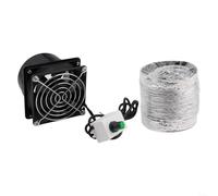 Extractor de humo, extractor de humo, velocidad ajustable, extractor de humo, extractor de conducto de tubo, ventilador de exhuast, velocidad USB para cocina y baño (ventilador más tubo de 1 m)