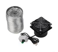 Extractor de humo, extractor de humo, velocidad ajustable, extractor de humos, extractor de conductos de tubo, ventilador de exhuast, velocidad USB para cocina y baño (ventilador más tubo de 3 m)
