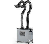 Extractor De Humos De Soldadura 200W, Absorbedor De Humo 360 m³/h Con Filtración De 4 Etapas, Unidad Móvil Con Ruedas Y Brazo Flexible 360° Para Soldadura Y Taller DIY