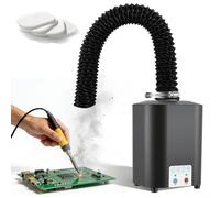 Extractor de Humos de Soldadura 50W 128m³/h, Absorbedor de Humo de Soldadura Láser con Filtro 3 Etapas HEPA H12 + Carbón Activo - Eficiencia 99,97% para Soldadura Grabado Taller Garaje