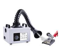 Extractor de humos de soldadura, absorbente de humo de soldadura de banco de 150 W, ahumador de soldadura con filtros de 3 etapas, filtración de alta eficiencia de 0,3 μm 95,00 %, para estación de s