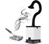 Extractor de humos de soldadura, absorbente de humos, viento ajustable, filtración de 3 etapas for estación de soldadura Esd, soldadura manual, soldador, cosmetología 110v-220v