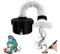 Extractor de humos de soldadura con potente succión y filtro de 3 etapas para estaciones de soldadura ESD, soldadura manual, soldadores y cosmetología (100 V-240 V)