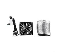 Extractor de humos de velocidad flexible USB con tubo de conducto de 8 cm para soldadores y equipos de soldadura en talleres Plus (ventilador más tubo de 1 m)