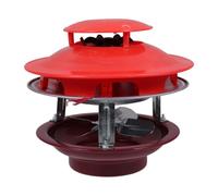 Extractor de Humos para Chimenea de Azotea 80W 22,5x22,5x21cm | Aleación Zinc-Hierro, ABS y Cobre, sin Enchufe, para Conductos 110-200mm y Montaje en Tejado