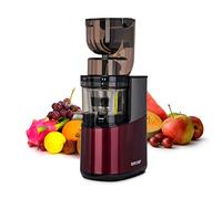 Extractor de jugo BioChef Atlas Whole Slow Juicer PRO - Potente motor 350 W y 40 rpm | Gran apertura, 8 cm x 8 cm | Versátil: jugo, sorbets, mantequillas de nuez (burdeos)