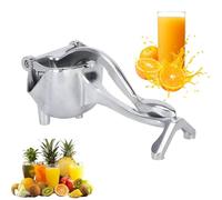 Extractor de jugo de frutas frescas de aleación de aluminio, exprimidor de jugo de mano, prensa manual con agarre ergonómico, fácil de limpiar para naranja, cítricos, granada, lima, pomelo, cocina