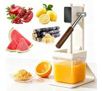 Extractor de jugo de prensa manual, exprimidor manual de frutas con base antideslizante, exprimidor de cítricos de jugo 3s para fruta fresca granada, naranja y limón white