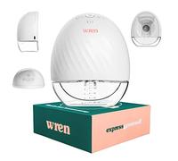 Extractor de leche eléctrico manos libres de Wren | Extractor de leche portátil portátil, inalámbrico y recargable, bajo ruido y discreto, 2 modos, 5 niveles, disponible en blanco y verde real