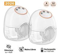 Extractor de leche eléctrico portátil manos libres - 4 modos, 12 niveles - Silencioso, anti-reflujo, 180 ml - Extractor de leche i