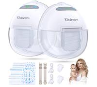 Extractor de leche eléctrico portátil para lactancia: doble manos libres, inalámbrico, portátil, recargable, de lactancia, bomba de leche materna, silenciosa, brida de 24 mm, paquete de 2