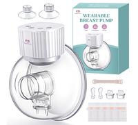 Extractor de leche portátil, extractor de leche manos libres Supermom, extractor de leche eléctrico portátil con 3 modos y 9 niveles, función de memoria, bajo ruido e indoloro, brida de 19 mm/22 mm/25 mm (blanco)