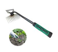 Extractor de malas hierbas, dispositivo manual con mango, extractor de malas hierbas, acero inoxidable, para jardinería, mano con mango para eliminar las malas hierbas del jardín (C)