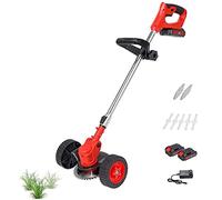 Extractor de malas hierbas eléctrico con ruedas, herramienta portátil de jardín al aire libre para césped, patios, calzadas, ajustable y giratorio para una fácil limpieza