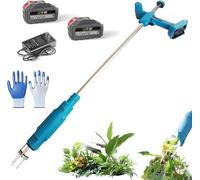 Extractor de malas hierbas eléctrico inalámbrico, baterías duales de 3000 mAh, extractor de raíces de pie, triple garra de acero para deshierbar el césped sin esfuerzo