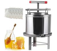 Extractor de Miel Manual, Prensa de Miel de Malla, Prensa de Acero Inoxidable, Máquina de Cera para Apicultura Doméstica y Elaboración de Jugo