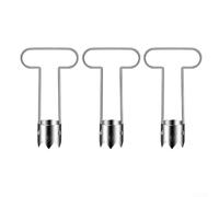 Extractor de núcleo de acero inoxidable para pimientos rojos y frutas con bordes dentados diseñado para acelerar la preparación de comidas y el procesamiento de alimentos (3 piezas)