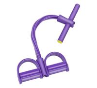 Extractor de Pedal 4 Tubos, Cuerda tensión multifunción, Equipo Asistencia for Abdominales, Cintura, Abdomen, Yoga, Ejercicio, tracción elástica para Entrenamiento(Purple)