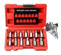 Extractor de perno falseado herramienta desenroscador multi- | Juego de boquillas de extracción de pernos para reparación de automóviles, mecánicos, adultos, él, papá, marido, tuerca