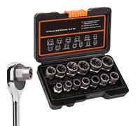 Extractor de Pernos Rotos,Extracción de Casquillos Desgastados con Adaptador de 9.5 Milímetros | Set para Remover Tuercas y Pernos Dañados - para Remover Oxidados Rotos en Carpintería Automotri