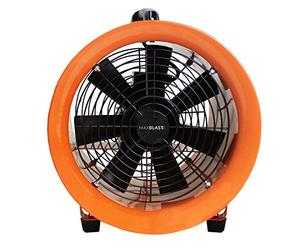 Extractor de Polvo 300mm Portátil Potencia 550W con Conducto Retráctil 6m Soplador Aire Humos Industrial Aparato para Quitar Polvo Ventilador Aspirador Profesional Taller Dust Extractor Fan Air Blower