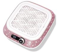 Extractor de polvo de uñas, Aspiradora compacta con filtro reutilizable y potente ventilador de vacío para aplicar esmalte de uñas acrílico en salones