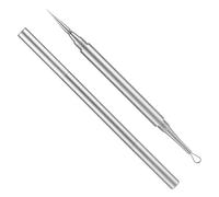 Extractor de Puntos Negros, Metal 2 en 1 Aguja para Limpiar el Acné Profesional Aguja para Quitar Espinillas Eliminador de Puntos Negros para Nariz y Rostro (Plata)