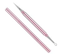 Extractor de Puntos Negros, Metal 2 en 1 Aguja para Limpiar el Acné Profesional Aguja para Quitar Espinillas Eliminador de Puntos Negros para Nariz y Rostro (Oro Rosa)